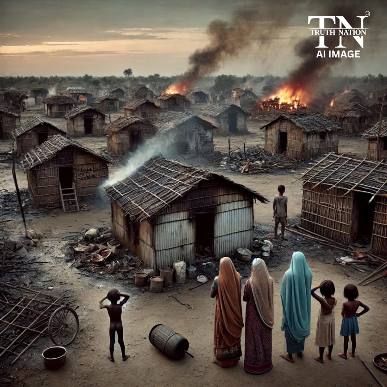 बिहार: नवादा में दबंगों का आतंक, गोलीबारी के बाद दलितों के 80 घरों मैं लगाई आग, भारी पुलिस बल तैनात।