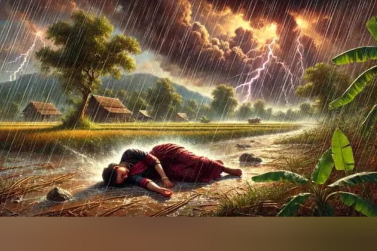 वाराणसी: बड़ागांव में आकाशीय बिजली गिरने से विवाहिता की मौत, परिवार में छाया मातम।