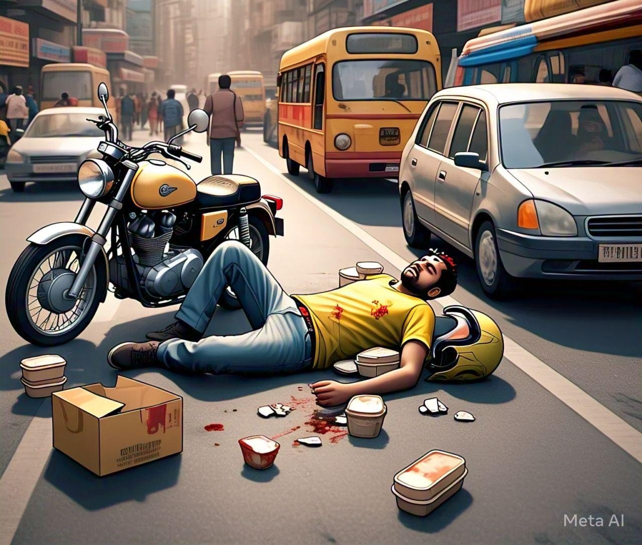 नागपुर में कार की टक्कर से फूड डिलीवरी एजेंट की मौत।