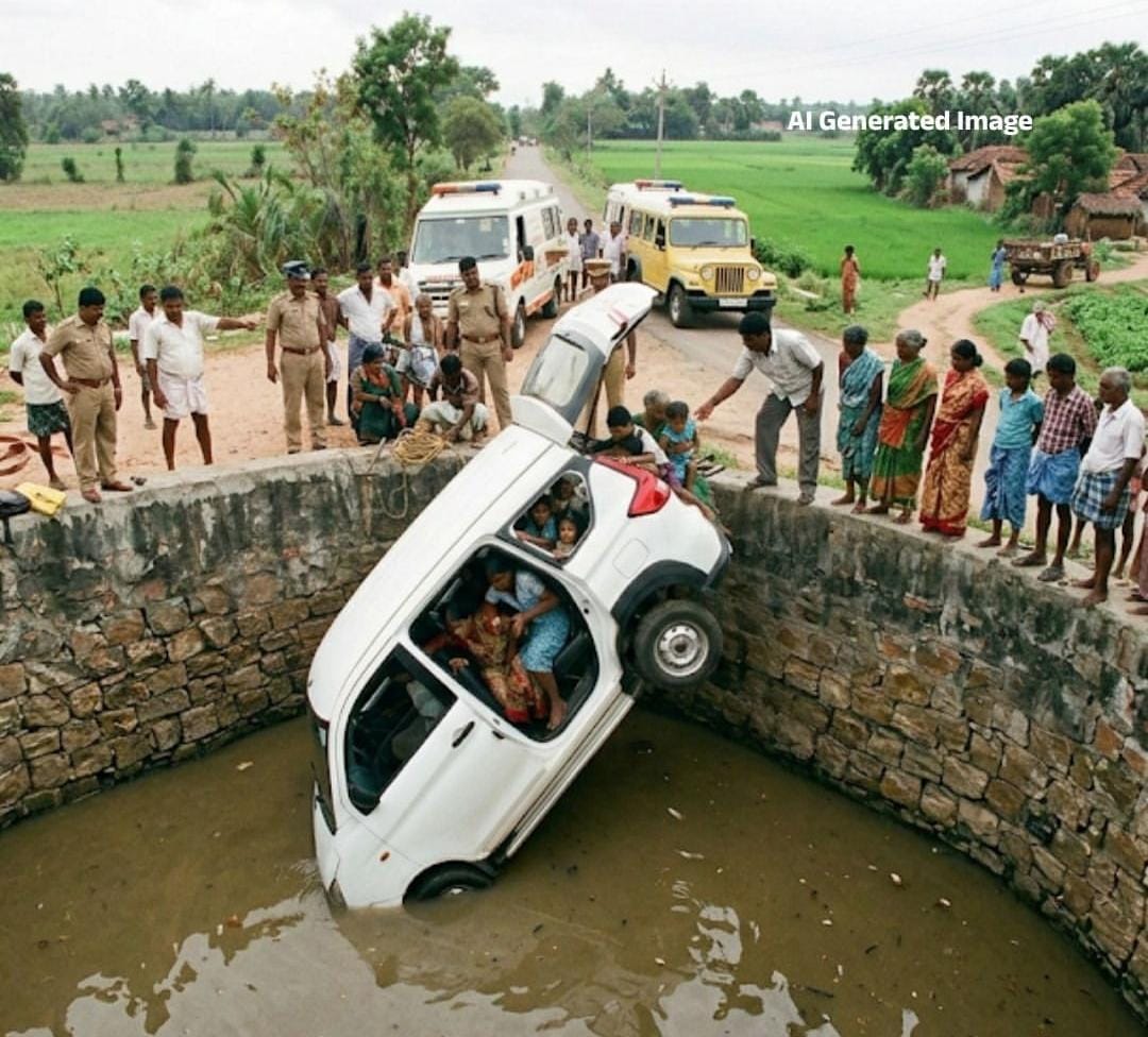 महाराष्ट्र के नासिक में सड़क किनारे कुएं में गिरी कार, एक ही परिवार के 9 लोगों की मौत।
